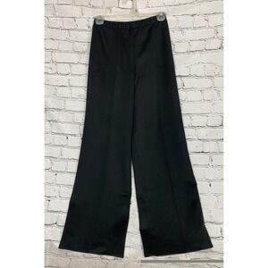 VTG NWT Black 10P‎ 70's Bell Wide Leg Flare Pants Elastic Waist Disco devon
